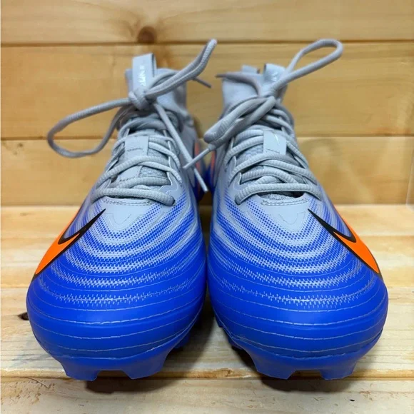 Nike Air Zoom Vapor Pro 1 Men Size 10.5 Football Cleats Grey Racer Blue Orange - Picture 3 of 7